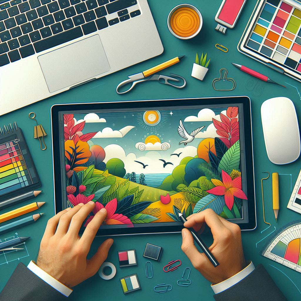 digital graphic design working process