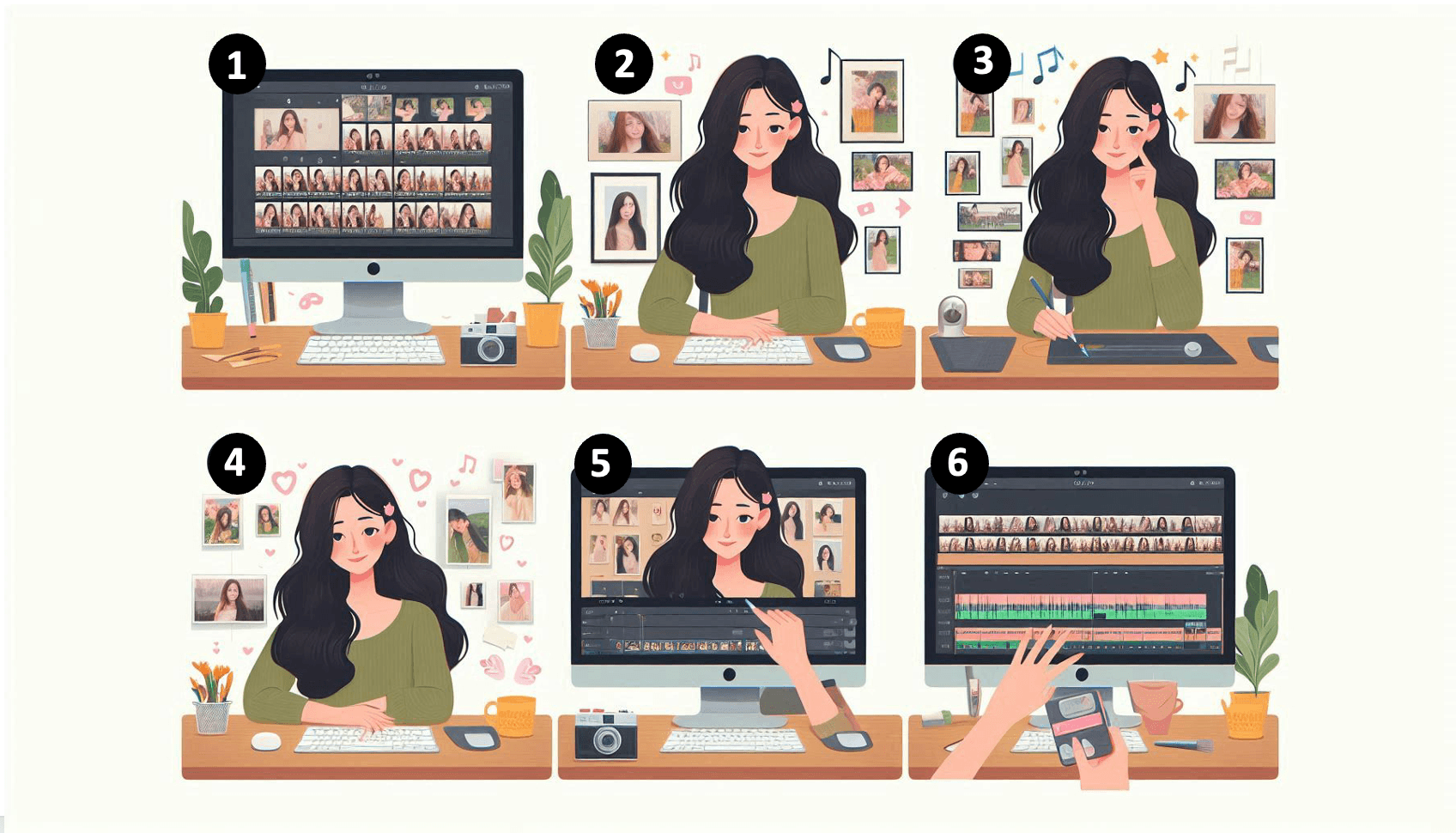 how to create video with photos and music