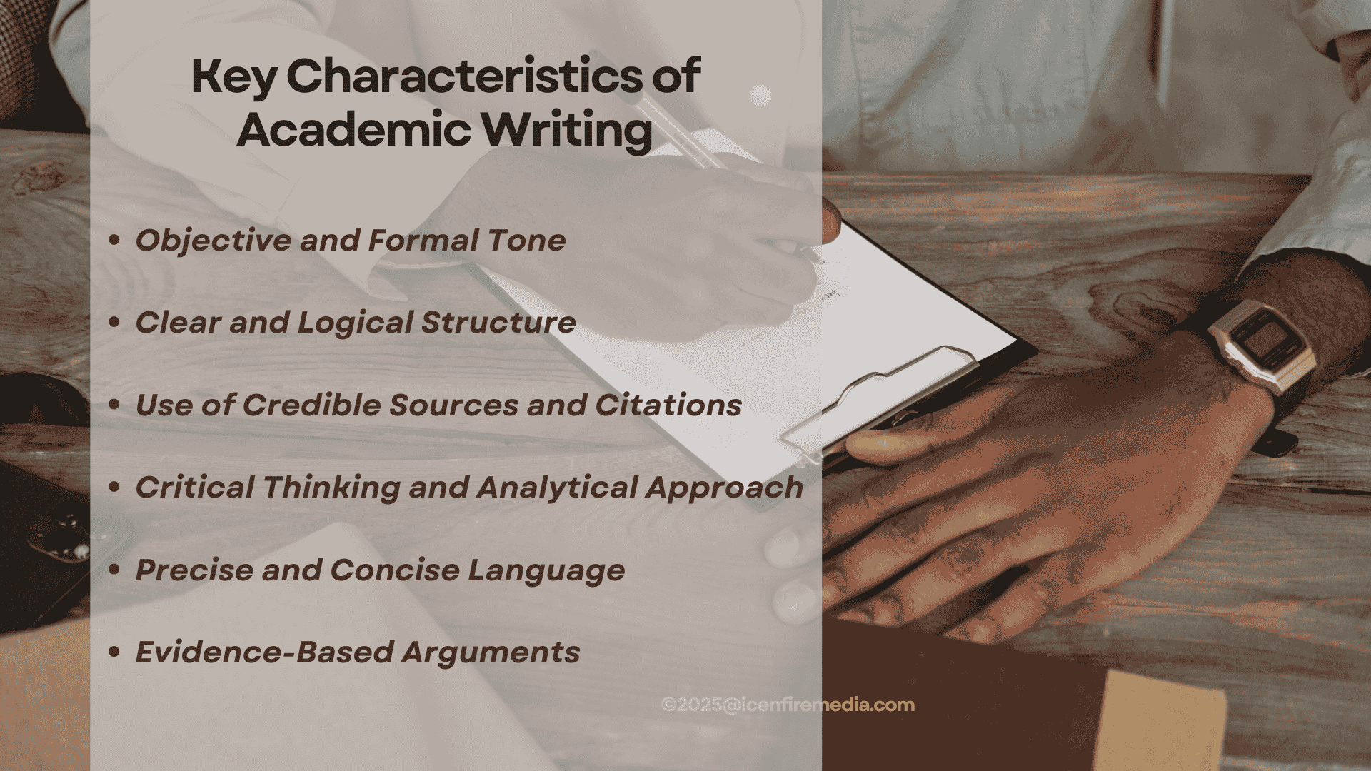 Key Characteristics of Academic Writing