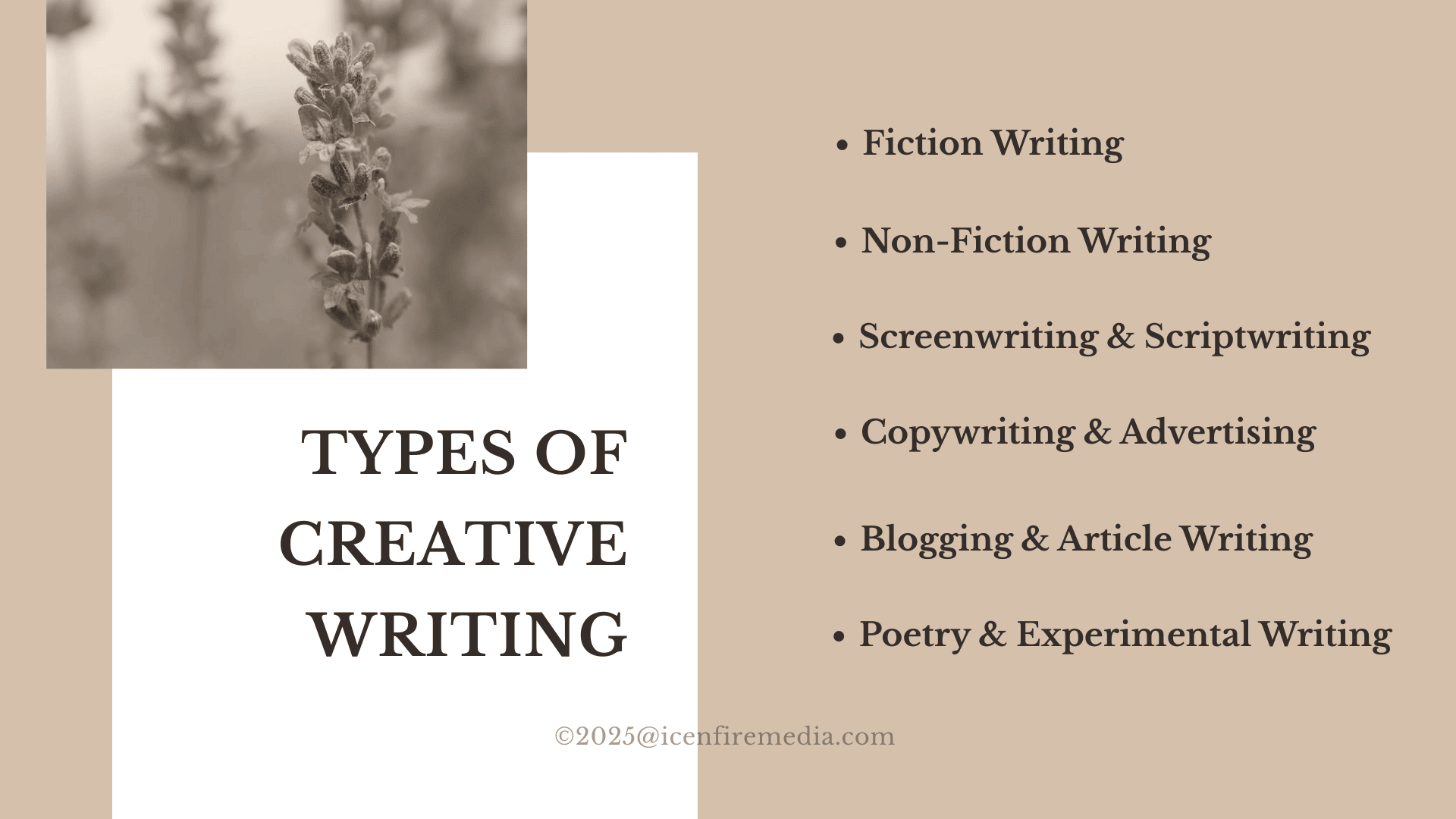 Types of Professional Creative Writing